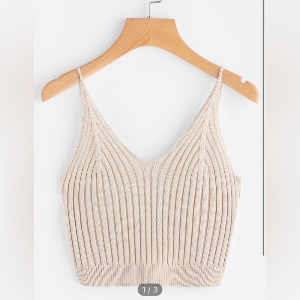 SHEIN PLAID BEIGE SPAGHETTI STRAP